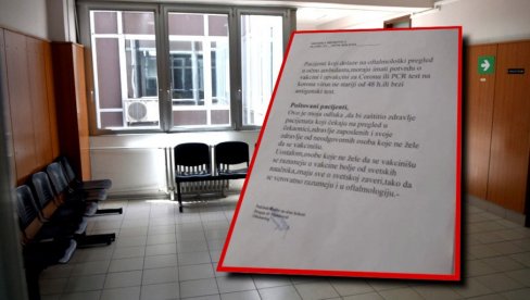 BURA OKO ZABRANE ZA NEVAKCINISANE NE JENJAVA: Sklonjen papir sa porukom antivakserima u Sremskoj Mitrovici, doktor dobio opomenu (FOTO)