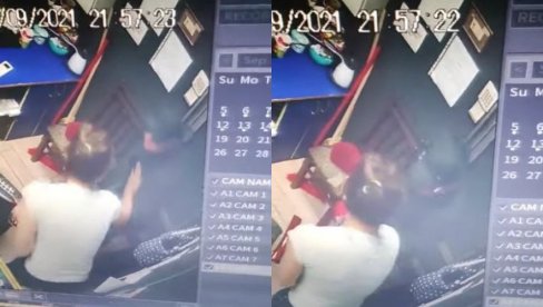 SNIMAK PLJAČKE U APATINU: Razbojnik upao u menjačnicu, izvadio nož, pa od radnice oteo 3 miliona (VIDEO)