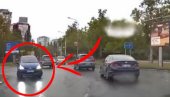 ZAPANJUJUĆI SNIMAK SA NOVOG BEOGRADA: U suprotnom smeru kroz kružni tok, vozači nisu mogli da veruju šta vide (VIDEO)
