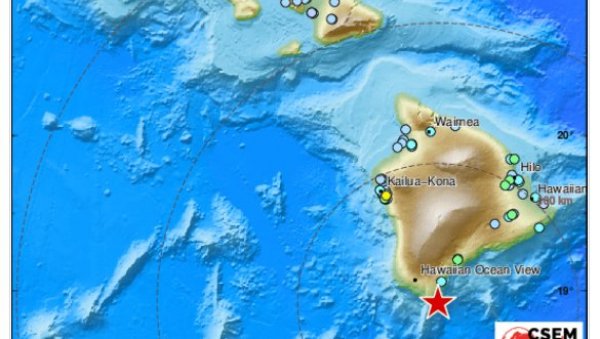 ТРЕСЛО СЕ НА ХАВАЈИМА: Јак земљотрес погодио Хаваје, засада нема упозорења на цунами