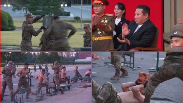 ГЛАВАМА РАЗБИЈАЈУ БЕТОНСКЕ БЛОКОВЕ: Северна Кореја прави непобедиву војску (ВИДЕО)