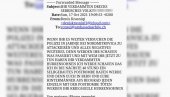 PROKLETA ĐUBRAD SRPSKI NAROD: Pogledajte šta piše u jezivom mejlu koji je Albanac poslao ambasadi Srbije u Bernu