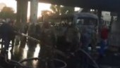 TERORISTIČKI NAPAD: Dve bombe eksplodirale na mostu u Damasku, poginulo 14 vojnika u autobusu (VIDEO)
