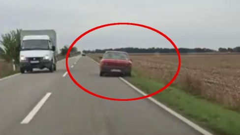 НОВИ СНИМАК БАХАТЕ ВОЖЊЕ У СРБИЈИ: Возилом прелази у супротну траку па силази с пута, остали возачи уплашени (ВИДЕО)