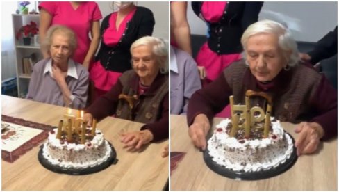 UZ SMEH I ŠALU GAZI 10. DECENIJU: Staza Obradović nedavno u jednom beogradskom domu za stare proslavila 95. rođendan
