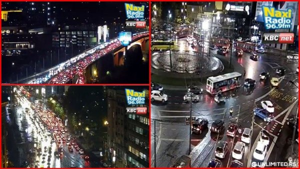 САОБРАЋАЈНИ КОЛАПС НА МОСТОВИМА: Потпуно закрчење на београдским улицама, ево где су највеће гужве (ФОТО)