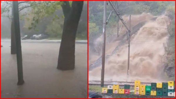 БУЈИЦЕ И КЛИЗИШТА НОСЕ СВЕ ПРЕД СОБОМ! Драматични снимци из Јабланице - поплављене куће, земља се сручила на пут (ВИДЕО)