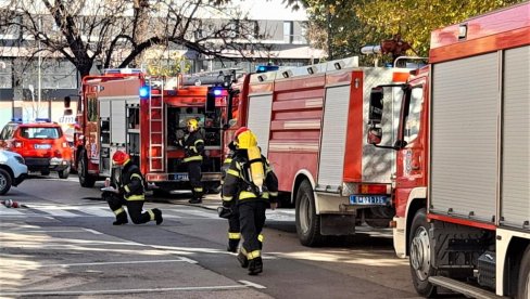 POŽAR NA NOVOM BEOGRADU: Gore hale u krugu fabrike IMT, na terenu čak sedam vatrogasnih vozila