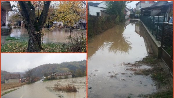 ПОПЛАВА КОД ЛОЗНИЦЕ: Излила се река у Брадићу, поплављене куће и дворишта (ФОТО)