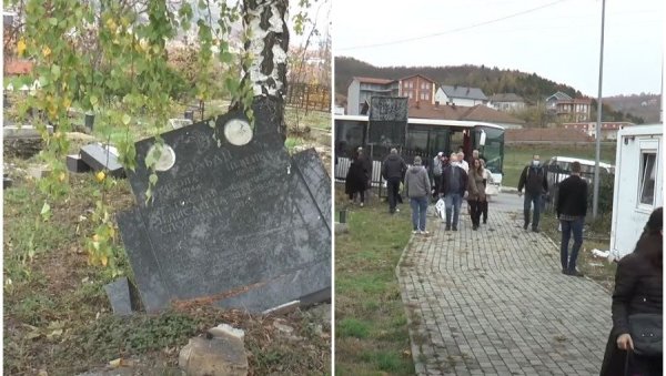 ПОРУШЕНИ ГРОБОВИ ЗАРАСЛИ У КОРОВ: Срби са Космета изашли на гробље на дан Митровских задушница (ВИДЕО)