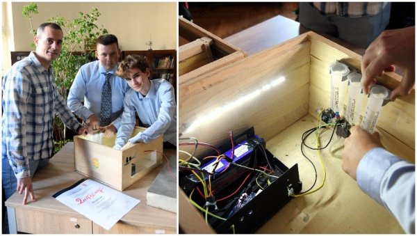 КОШНИЦА КОЈА САМА ЛЕЧИ ПЧЕЛЕ: Тим ЕТШ Никола Тесла из Београда добио награду  за најбољу технолошку иновацију међу средњошколцима