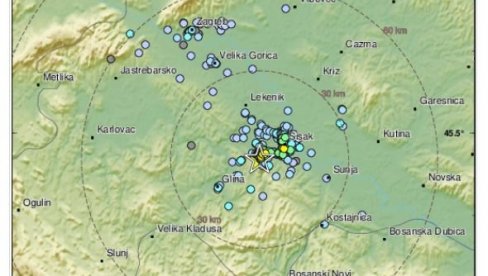 BANIJA SE PONOVO TRESE: Još jedan zemljotres pogodio Hrvatsku