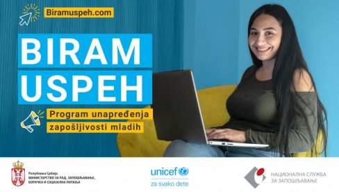BIRAM USPEH: Projekat UNICEF i Nacionalne službe za zapošljavanje