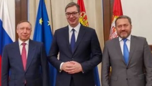 VUCIC MEETS WITH RUSSIAN DELEGATION: President talks with leading people of St. Petersburg (PHOTO)