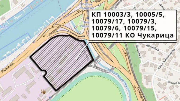 ГРАД ПРОДАЈЕ ПЛАЦ У РАДНИЧКОЈ УЛИЦИ: Заказано је јавно надметање за земљиште преко пута Аде Циганлије