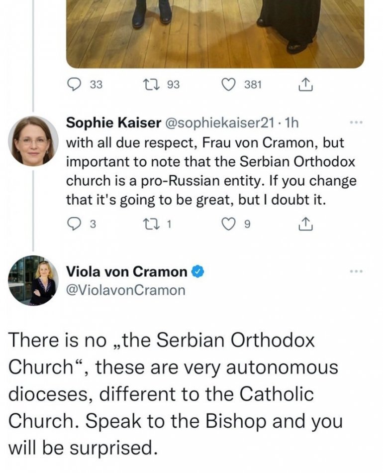 Viola fon Kramon sramno poručila : "Nema Srpske pravoslavne crkve!" 169193_504419-viola1-iff-1_iff