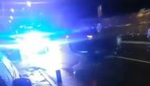 SAOBRAĆAJNA NEZGODA U ZEMUNU: Auto se prevrnuo na krov, a iza njega kolona autobusa