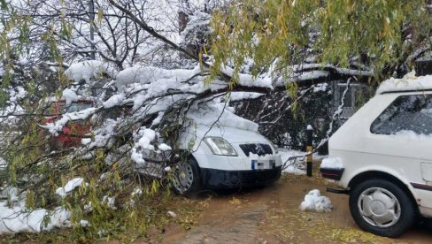 STOPIRAN SAOBRAĆAJ NA VIDIKOVCU: Sneg nastavlja da pravi probleme u Beogradu (FOTO)