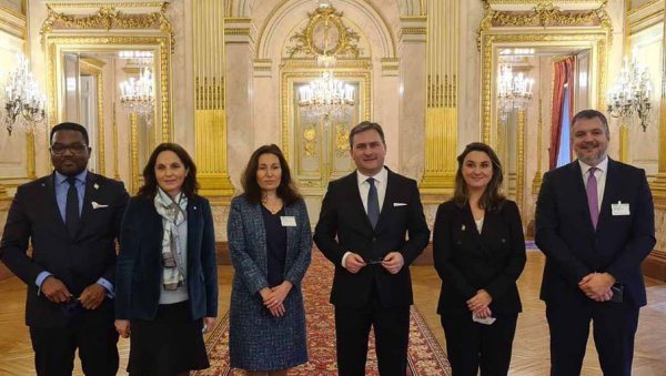 FRANCE, ONE OF THE MOST IMPORTANT PARTNERS OF OUR COUNTRY: Foreign Minister Nikola Selaković in Paris with representatives of both houses of parliament