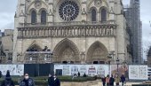НОТР ДАМ ЈОШ ВИДА РАНЕ ОД ПОЖАРА: У пуном јеку радови на Богородичиној цркви у Паризу, чији је кров изгорео, а ентеријер оштећен