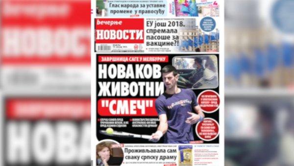 НЕДЕЉНЕ ВЕЧЕРЊЕ НОВОСТИ СУТРА ДОНОСЕ: Новакова голгота у Мелбурну, вакцинални пасоши ЕУ, референдум, Запад би да препродаје руски гас?