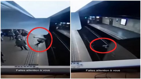 NAMERNO JE GURNUO POD VOZ: Žena u Briselu pala na šine, srećom izbegnuta tragedija! (VIDEO)
