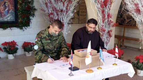 АКЦИЈА ВОЈСКЕ СРБИЈЕ: Донација информатичке опреме православном манастиру у Либану