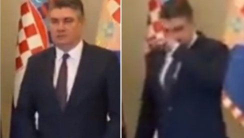 ХИТ СНИМАК ЗОРАНА МИЛАНОВИЋА: Хрватски председник закопчао шлиц па брисао нос руком (ВИДЕО)
