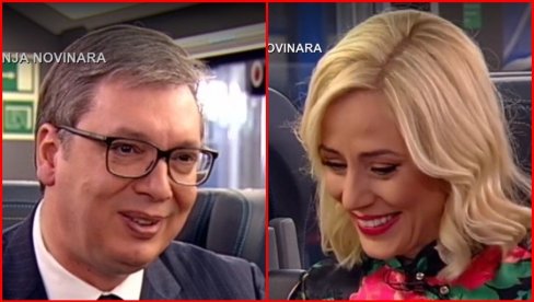 NE BI MI TO SADA TREBALO: Predsednik Vučić se našalio sa Dušicom - ona se zakašljala, pa dobila ozbiljno pitanje
