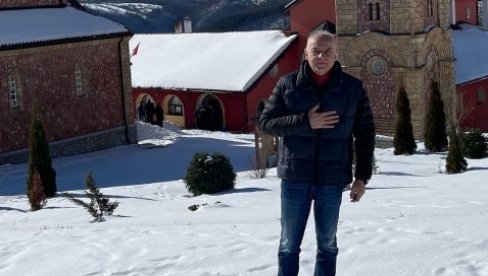 TOPLO OKO SRCA: Zoran Radojičić za vikend posetio manastir Rujan