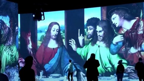 СПЕКТАКЛ ЗА ЉУБИТЕЉЕ ДА ВИНЧИЈА: Мона Лиза и Тајна вечера оживели на берлинској изложби уметности (ВИДЕО)