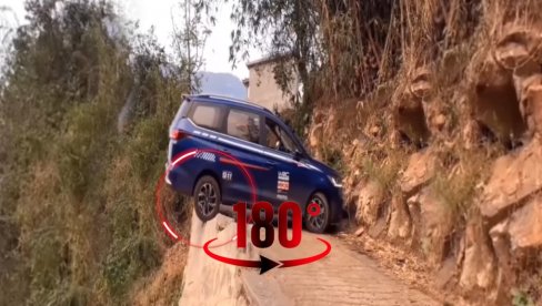 LEDI KRV U ŽILAMA: Okretao auto na ivici provalije, da ne ide u rikverc - vidite kako se završilo (VIDEO)