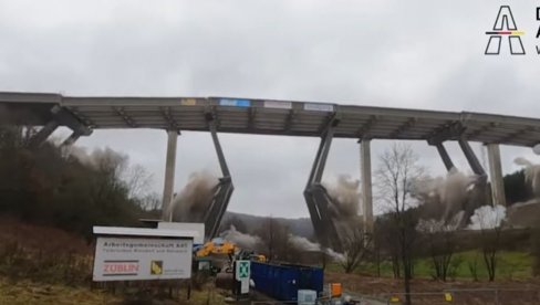 NEVEROVATAN SNIMAK EKSPLOZIJE: U Nemačkoj dignut u vazduh most sa 120 kilograma eksploziva (VIDEO)