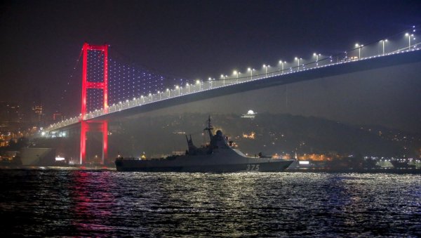ЕРДОГАН ИСПРАТИО СВОГ МОРСКОГ ГИГАНТА: Највећи ратни брод Турске кренуо пут Црног мора
