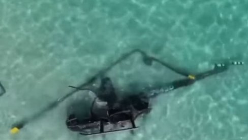 SREĆA DA NIKO NIJE NASTRADAO: Drama u Majami biču, helikopter pao pored kupača na plaži! (VIDEO)