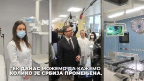 SRBIJA JE DANAS DRUGAČIJA ZEMLJA! Vučić objavio snimak - Klinički centar u Beogradu najbolji u regionu (VIDEO)