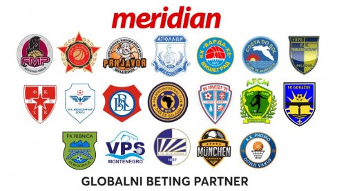 EKSKLUZIVNI BETING PARTNER BEZ GRANICA - Meridian podržava sportske klubove širom sveta