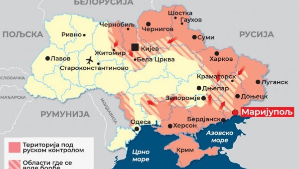 ТРЕНУТНА СИТУАЦИЈА НА ФРОНТУ: Жестоке борбе у Донбасу, чека се достизање позиција за Фазу 2
