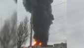 POŽAR U LUGANSKU: Gori naftno skladište nakon raketnog napada (VIDEO)