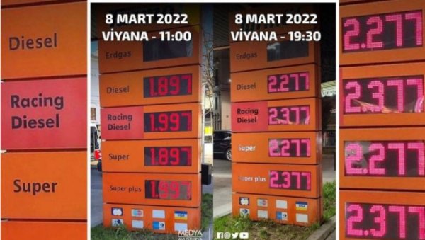ХАОС У ЕВРОПИ: Цене горива у Бечу мењају се из сата у сат