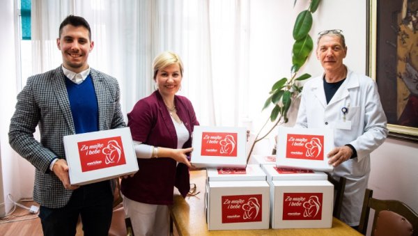 МЕРИДИАН НАМ ОМОГУЋАВА ДА ЛАКШЕ ЖИВИМО: Домаћа компанија поклонима изненадила породиље широм Србије