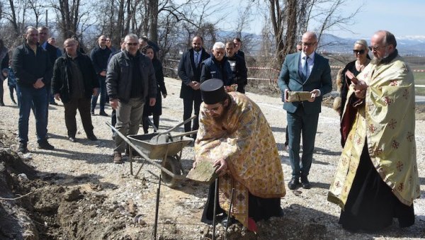 FOUNDING STONE LAYED: Construction of the parish hall in the gate of the Church of St. Nicholas in Banjska near Vushtrri begins