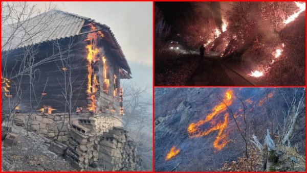 СТРАШНЕ СЦЕНЕ ИЗ ЦРНЕ ГОРЕ: Изгорело шест кућа код Колашина, ватрена стихија не јењава (ФОТО/ВИДЕО)