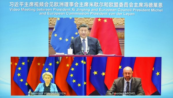 ПЕКИНГ БАР ДА СЕ НЕ МЕША У САНКЦИЈЕ: О чему је било речи на видео-самиту између Европске уније и Кине