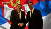 „DRAGI PRIJATELJU – NAROD U TEBI VIDI OSLONAC“: Dodik čestitao Vučiću pobedu na izborima
