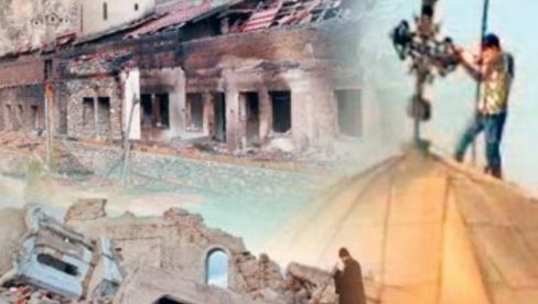 ЗЛОЧИН ПРОТИВ БОГА И ПРОТИВ ЧОВЕКА: Приказ уништавања српске духовне баштине - 18 година од погрома на КиМ
