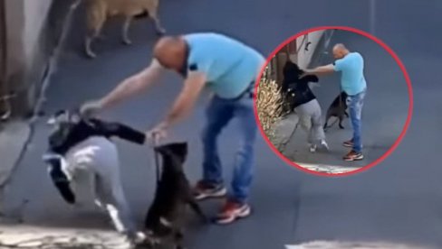 STRAŠAN I SRAMAN VIDEO: Muškarac tukao ženu nasred ulice u Zemunu, šutirao i psa