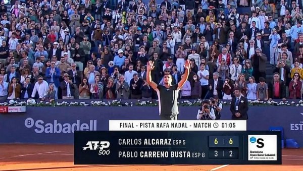 ТО НИЈЕ ЧУДО, ТО ЈЕ АЛКАРАЗ: Беби Надал почистио Карења Бусту у финалу Барселоне - две победе у једном дану за историју