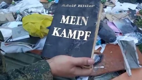 МАЈН КАМПФ ШТИВО НЕОНАЦИСТА: Књига Адолфа Хитлера пронађена у бази нацистичког пука Азов (ВИДЕО)