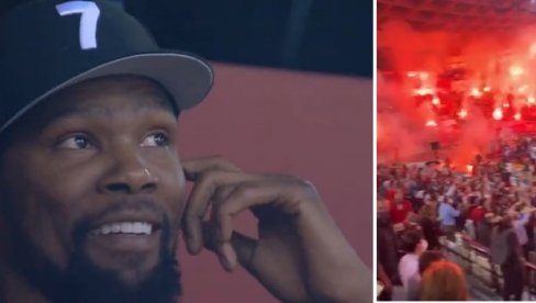 DURENT ODUŠEVLJEN: Ludilo navijača Olimpijakosa očaralo NBA zvezdu (VIDEO)